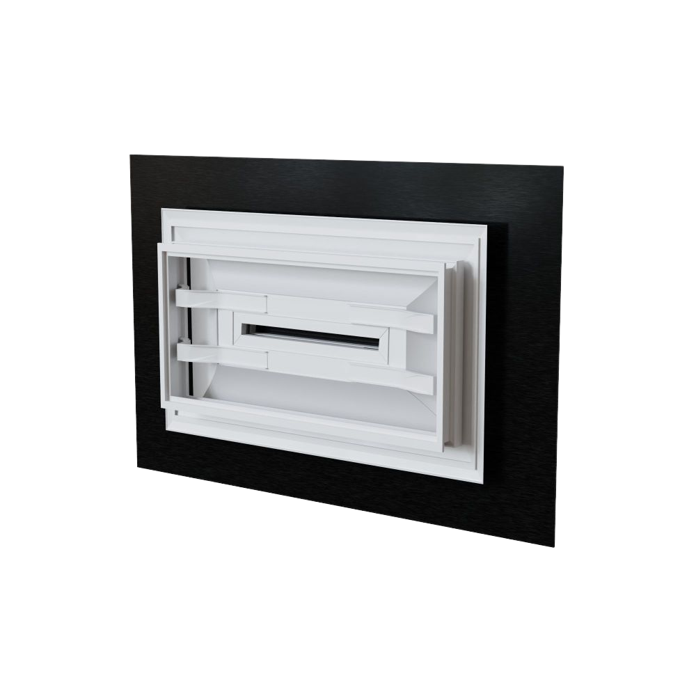 Baillindustrie - Grille soufflage Confort Black - Photo produit DIF400X200 BLACK vue arrière